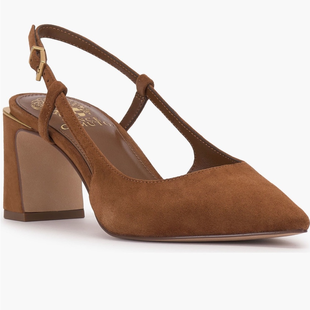 Vince Camuto Haslie Slingback Pump Burnt Sugar Verona 8.5 NWT